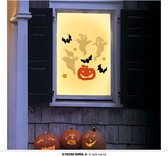Fiestas Guirca - Raamdecoratie Gel Spoken / Pompoen (20x25cm) - Halloween - Halloween Decoratie - Halloween Versiering
