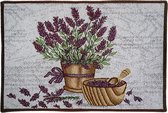 Placemat - Gobelinstof - Lavendel in bloempot - Loper 33 x 46 cm