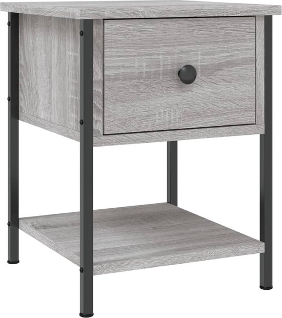 Nachtkastje 35x34,5x70 cm bewerkt hout sonoma eikenkleurig kopen