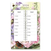 Marjolein Bastin Weekkalender bloemen op schild 2024