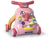 Cabino 2 in 1 Baby Walker / Loopwagen - Educatief Baby Speelgoed - Licht & Geluidseffecten (9 tot 36 Maanden) - Roze