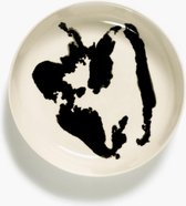 Serax - Ottolenghi - White Pepper Black Feast - Bord - Rond - 26,5 cm - Steengoed - Hoog 4cm - set van 2