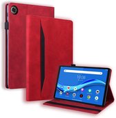 Case2go - Tablet hoes geschikt voor Lenovo Tab M10 Plus (3rd Gen) - Business Wallet Book Case - Met pasjeshouder - Rood