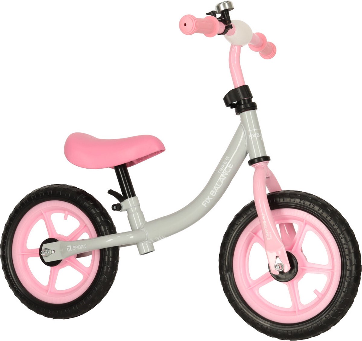 Trike Fix Balance crossfiets wit en roze