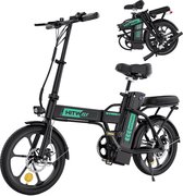 Hitway BK5 Elektrische Fiets - Opvouwbaar E-Bike - 250W- 8,4Ah - 16 Inch - Zwart