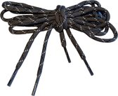 Schoenveter -Donkergrijs-wit-zwart 140cm lang x 4mm breed rond