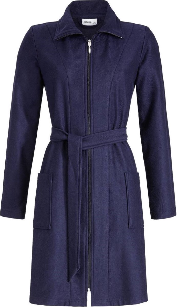 Stoere dames badjas Ringella blauw - Blauw - Maat - 42