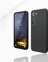 AziLine Zwarte Silicone Case Geschikt voor Samsung Galaxy S23 - AziLine Zwarte S23 Bescherming Hoesje - Premium Zwarte Backcover geschikt voor Samsung Galaxy S23