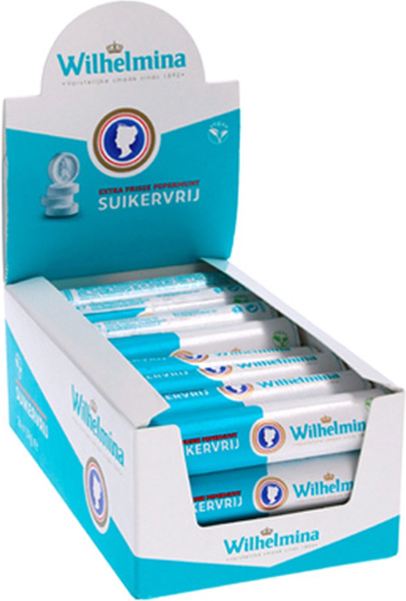 Fortuin - Wilhelmina Peppermunt Suikervrij Vegan - 24 Rollen