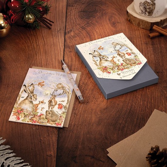 Wrendale Weihnachts-Kartenset Winter Walks – 8 Klappkarten Mit Hunde-Motiven & Umschlägen