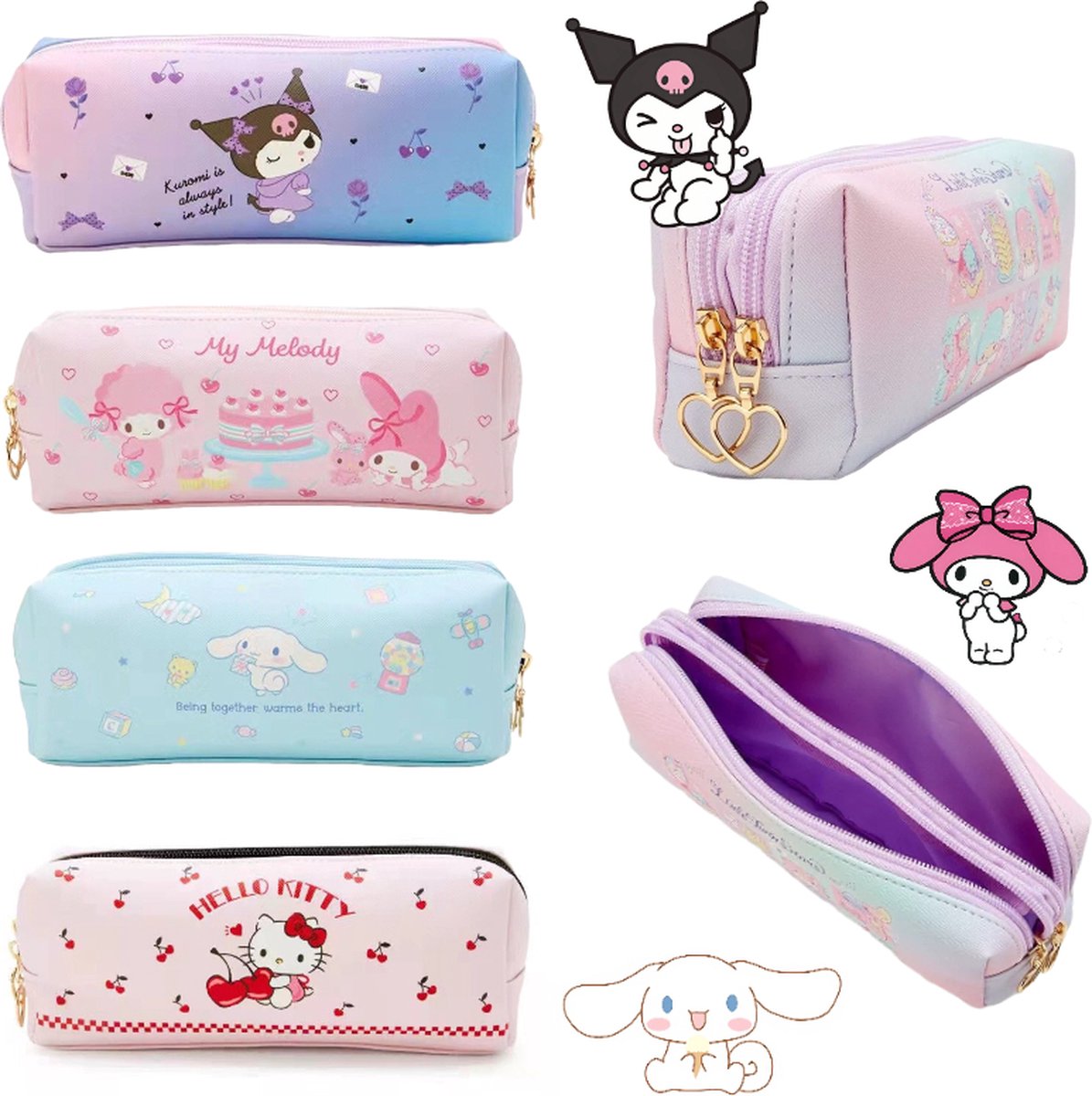 Sanrio - Kuromi - trousse de maquillage - sac de rangement de