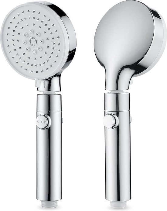Douchekop, drukverhogend, 3 Straalsoarten, handdouche met schakelaar