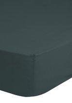 Luxe jersey geweven hoeslaken donker groen - 90x200 (eenpersoons) - heerlijk zacht en ademend - hoogwaardige kwaliteit - rondom elastiek - hoge hoeken - perfecte pasvorm
