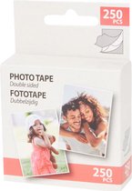 Foto tape op rol 250 van 250 stickers - Wit - Papier - 250 Stuks - Dubbelzijdig - Tape - Sticker - Fotostickers - Fotoalbum