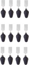 Poids de nappe Esschert Design Blackberry - 12x - noir - plastique - pour nappes et toiles cirées