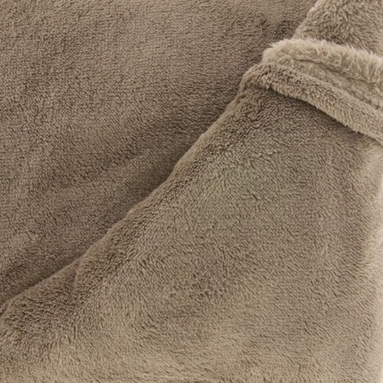 Unique Living Plaid Justin - Polyester - Bruin/Taupe - 200 x x 150 cm (BxHxD)