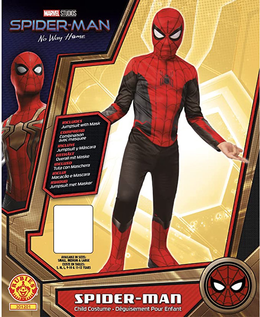 Déguisement Marvel Spiderman Deluxe Enfants -  - 100% belge -  Déguisements - Tenues de Carnaval - Créations des Ballons - Fête Thématiques