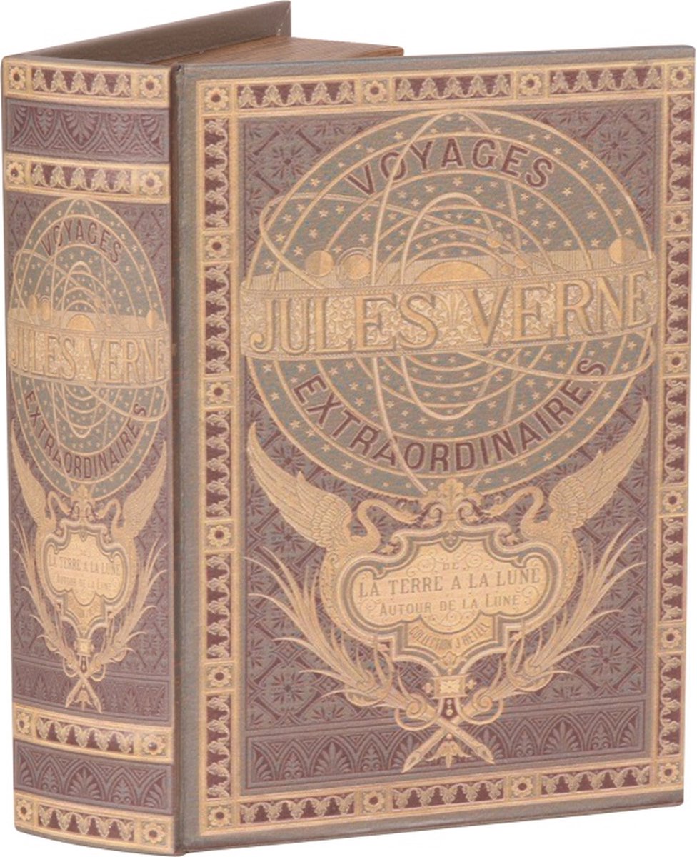 Baroque - Opberger - Boekendoos 20 cm Jules Verne - 20x14x4 - PU Leather