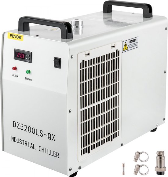 Industriële Waterkoeler 6L CW Waterkoeler 58x28x47 cm Laser Water Chiller met 16 L/min Max Stroom voor het Koelen van de Ene CO2-glaslaserbuis onder 130W/150W van de Lasergraveer- en Snijmachine