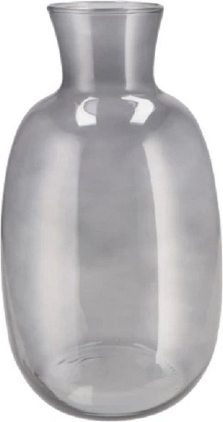 DK Design Bloemenvaas Mira Fles Vaas Model Smoke Glas 21 X 37 Cm dk-design-bloemenvaas-mira-fles-vaas-model-smoke-glas-21-x-37-cm