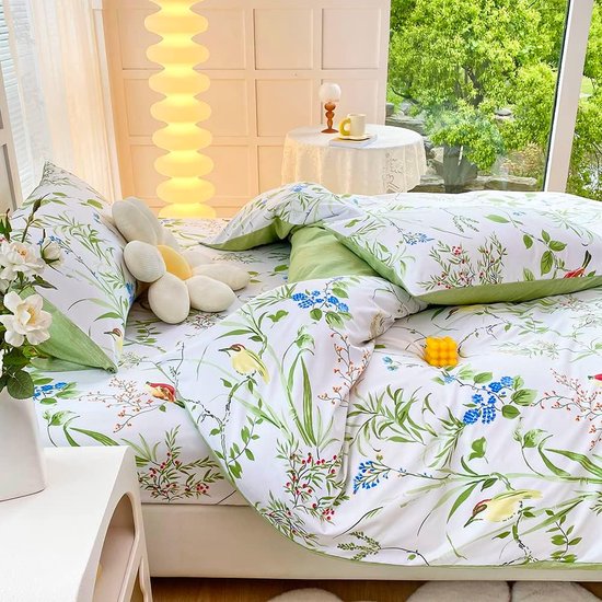 BEDSURE Beddengoed 135 x 200 cm, 4-delig, katoen