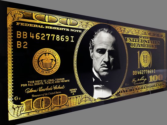 Plexiglas "Le dollar du Godfather " format 160x70cm