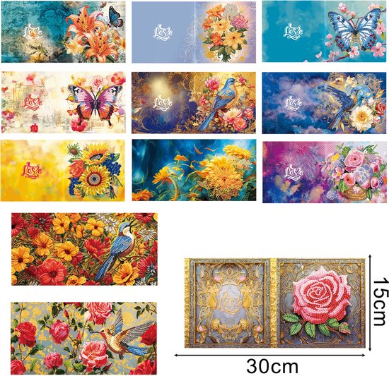 Diamond Painting Kaarten - Bloemen - Prachtige Mix