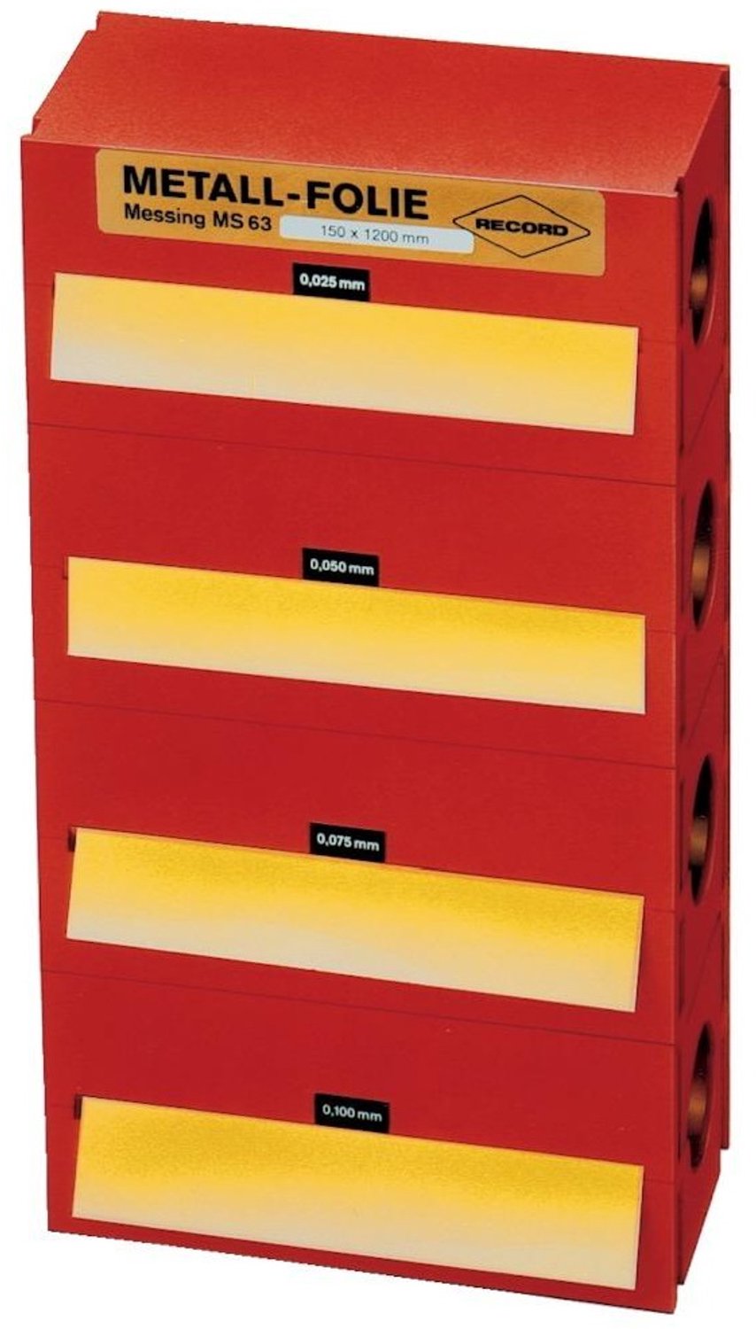 Metaalfolie-assortiment Messing 150x1200mm RECORD
