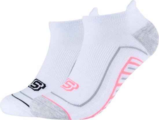 Skechers 2PPK Basic Cushioned Sneaker Chaussettes SK43024-1001, Unisexe, Wit, Chaussettes, taille: 43-46