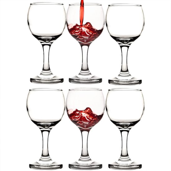 Set de 6 petits verres à vin, verres à porto, verres apéritifs tout usage.  (225 ml) | bol