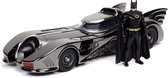 1:24 Jada Toys Batmobile 1989 Next Level Chroom + Beeldje