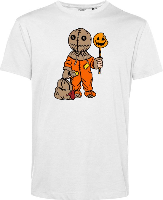 T-shirt kind Halloween Manneke | Halloween Kostuum Voor Kinderen | Halloween | Foute Party | Wit | maat 152