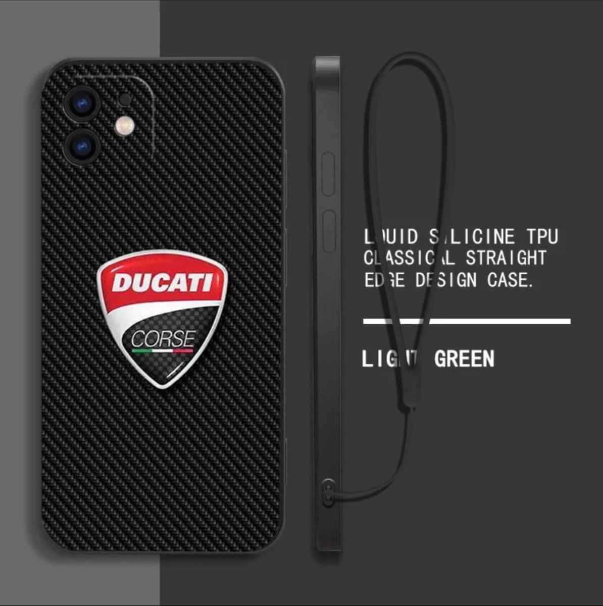 Telefoonhoesje Ducati , Telefoonhoesje, iPhone 13 , Ducati , silicone , zwart
