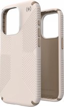 Geschikt voor Speck Apple iPhone 15 Pro Presidio2 Grip Cover Beige Geschikt Voor Mag Hoesje - Beige