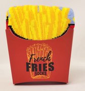 Fun sokken - franse friet sokken - frech fries socks - 1 paar - maat 36/41 - grappig kerstcadeau/sinterklaas cadeau