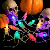 Halloween Decoratie - Halloween Versiering - Lichtsnoer - LED - LED-Strip - 1,5 m - Schedel Verlichting - Skelet Verlichting