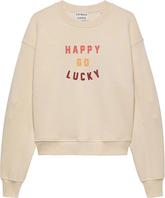 Catwalk Junkie - Sweater Go Lucky Gebroken Wit - Vrouwen - Maat L
