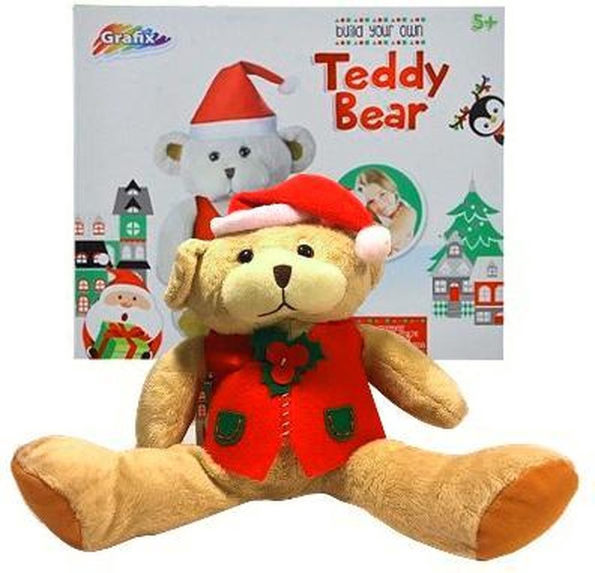 Maak je eigen kerst teddybeer 25 cm