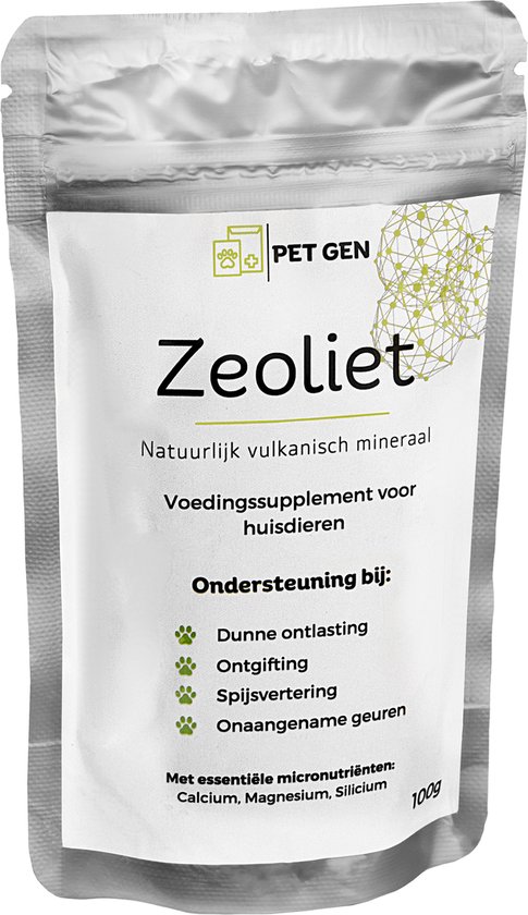TraumaPet | Zeoliet voor Huisdieren | Bij dunne ontlasting | Ontgifting | Detox | Honden | Katten | Voedingssupplement | 100% natuurlijk vulkanisch mineraal