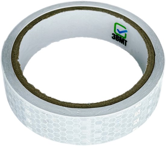 3BMT - Reflecterende tape - Reflectie Tape - 25 mm x 5 meter - Wit - 3 BMT
