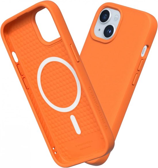 Geschikt voor Rhinoshield Solidsuit Apple iPhone 15 Plus Hoesje Geschikt voor Mag - Oranje