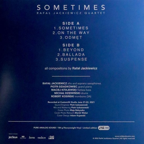 Rafał Jackiewicz Quartet: Sometimes [Winyl]