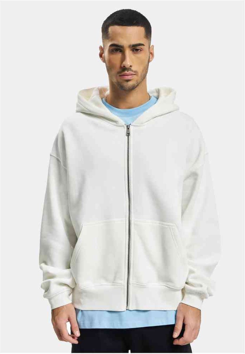 DEF - Basic Regular Fit Vest met capuchon - M - Wit