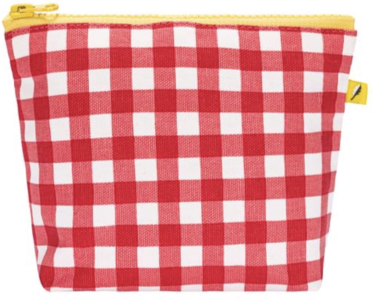 Tiny Zip Pouch - Gingham Red