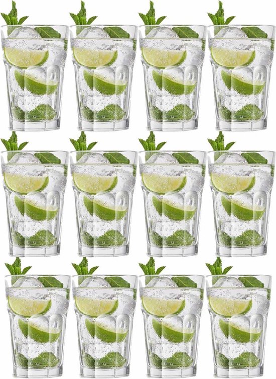 16x Cocktailglazen/Mojito 440 ml Oban serie - 40 cl - Cocktail glazen - Cocktails drinken - Cocktailglazen van glas