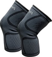 AJ-Sports Knee Sleeves S - Kniebrace - Knie Brace - Knieband voor Powerlifting - Geschikt voor Mannen & Vrouwen - Fitness - Crossfit & Weightlifting - Zwart - 2 Stuks