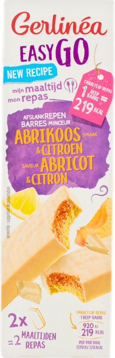 Gerlinea Repen Abrikoos & Citroen - 6 x 2x58 gr - Voordeelverpakking