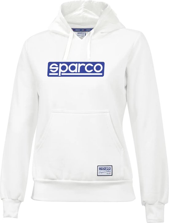 Sparco ORIGINAL Hoodie voor dames - Dames hoodie met Sparco logo - Wit - Dame hoodie