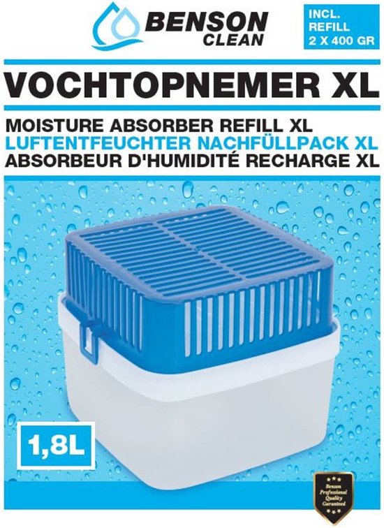 ABSORBEUR D'HUMIDITE 1,8 L - Top Accessoires