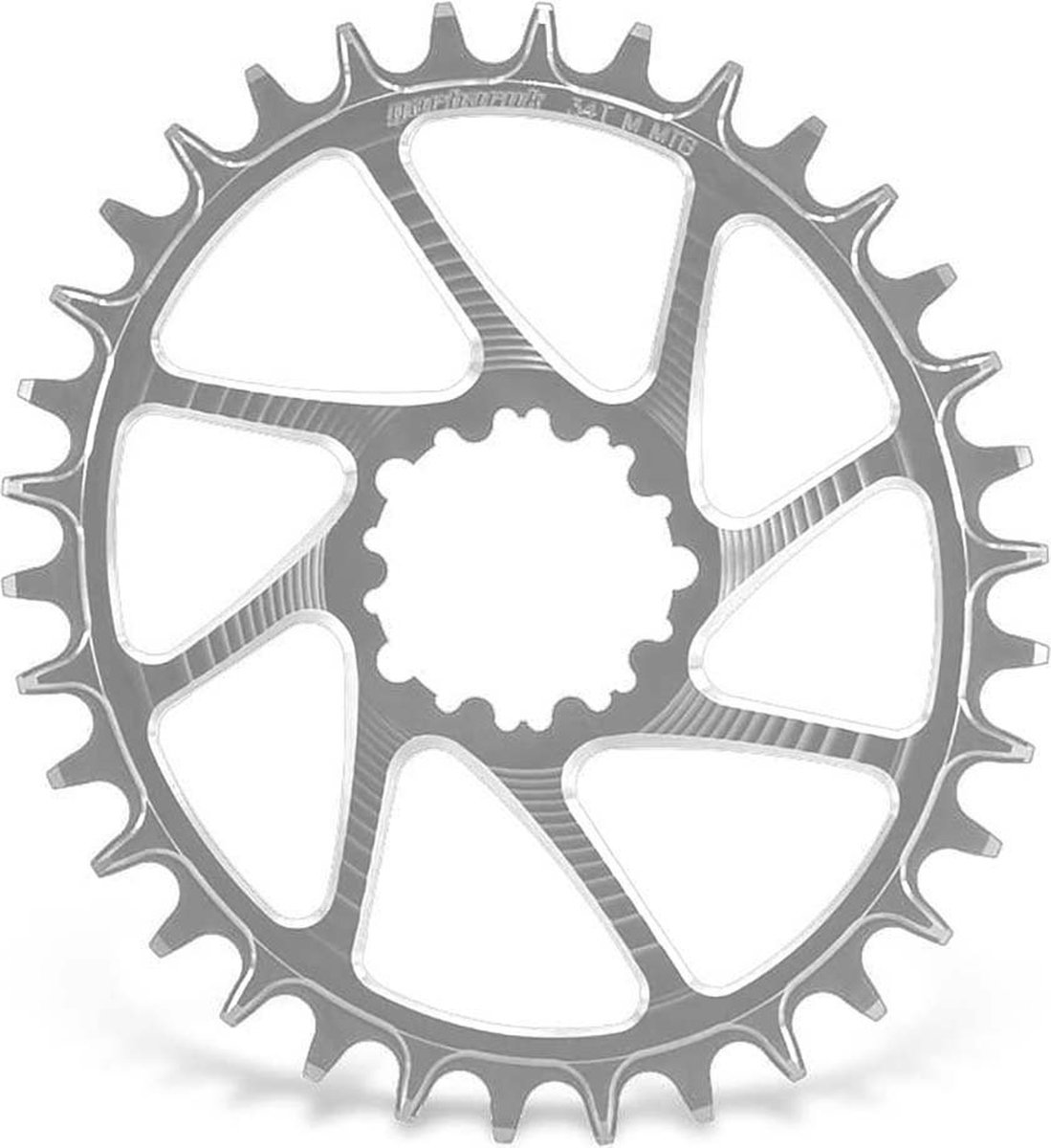 Garbaruk Sram Gxp/dub Mtb Kettingblad Zilver 34t